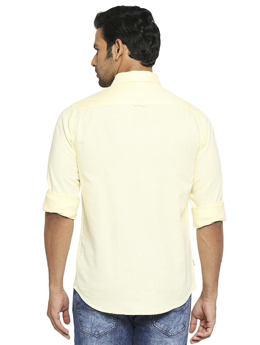 yellow solid casual shirt - 18329488 - Standard Image - 2