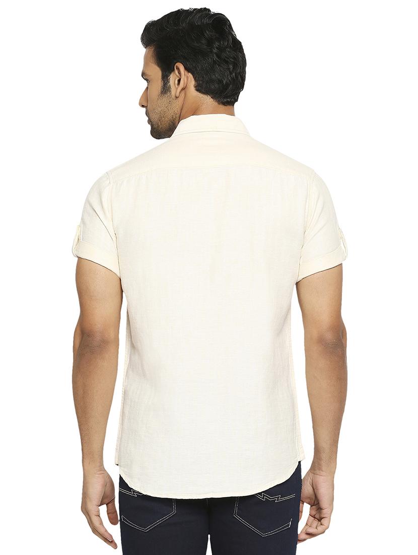 white solid casual shirt - 18329497 - Standard Image - 2