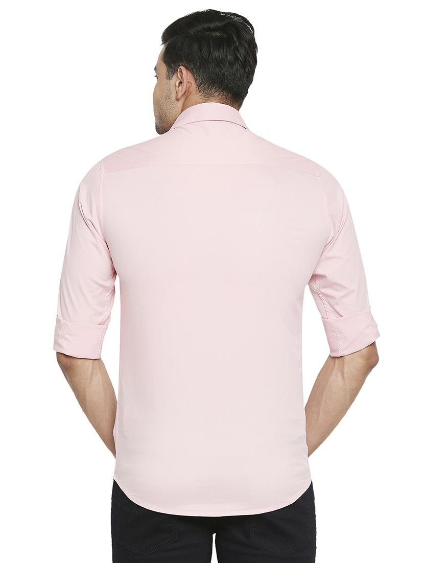 pink solid casual shirt - 18329506 - Standard Image - 2