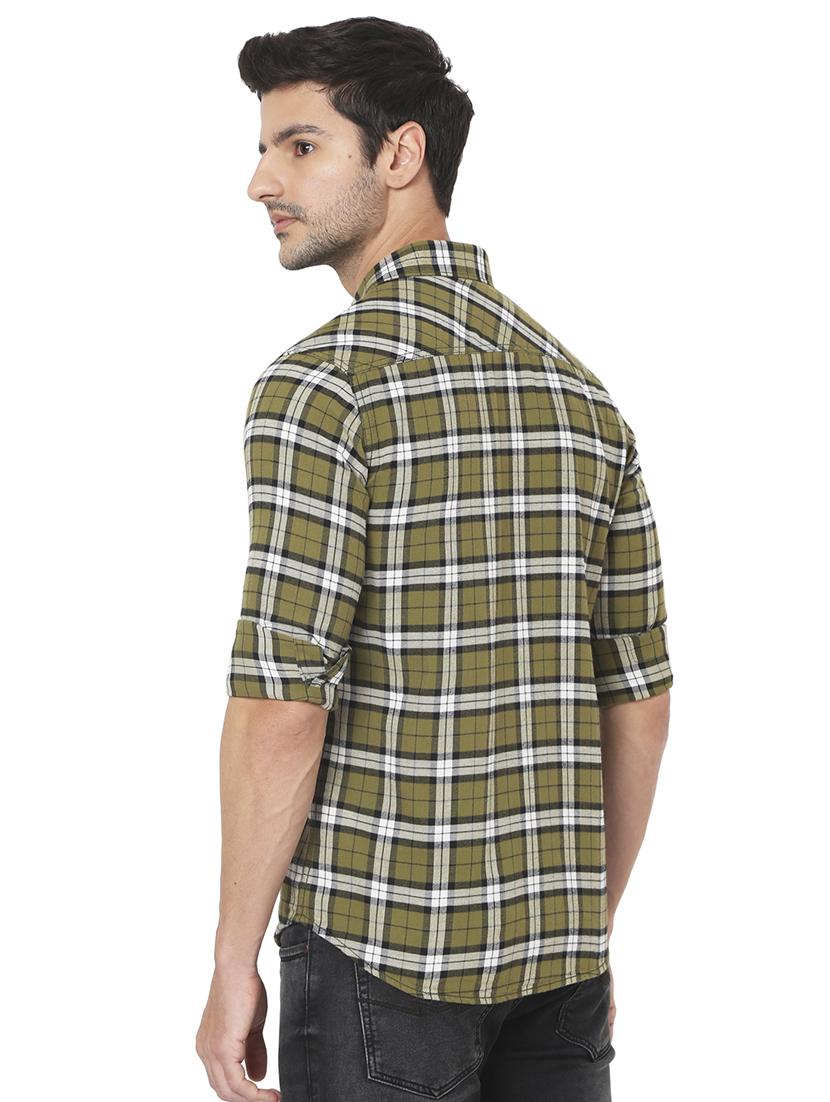 green checked casual shirt - 18329598 - Standard Image - 2