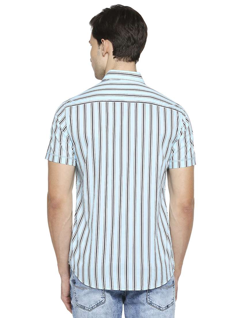 light blue striped casual shirt - 18329639 - Standard Image - 2