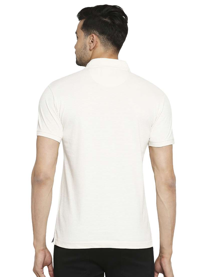 white solid polo t-shirt - 18329935 - Standard Image - 2