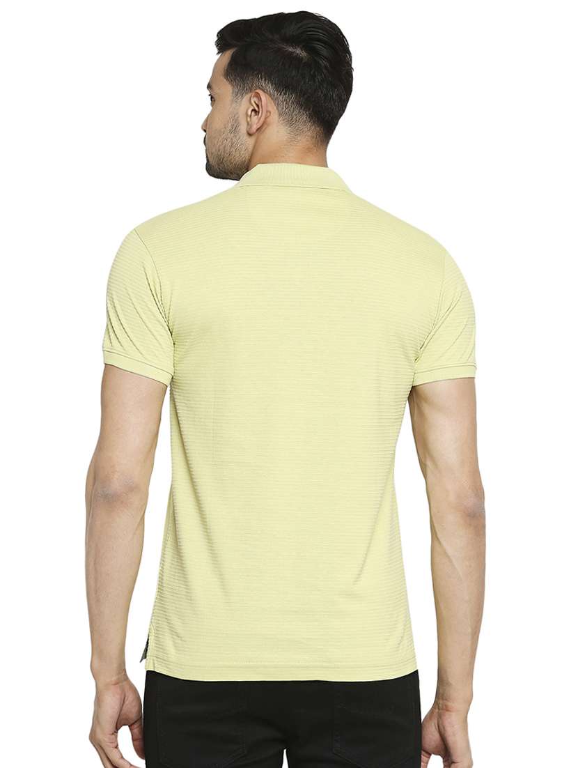yellow solid polo t-shirt - 18329936 - Standard Image - 2