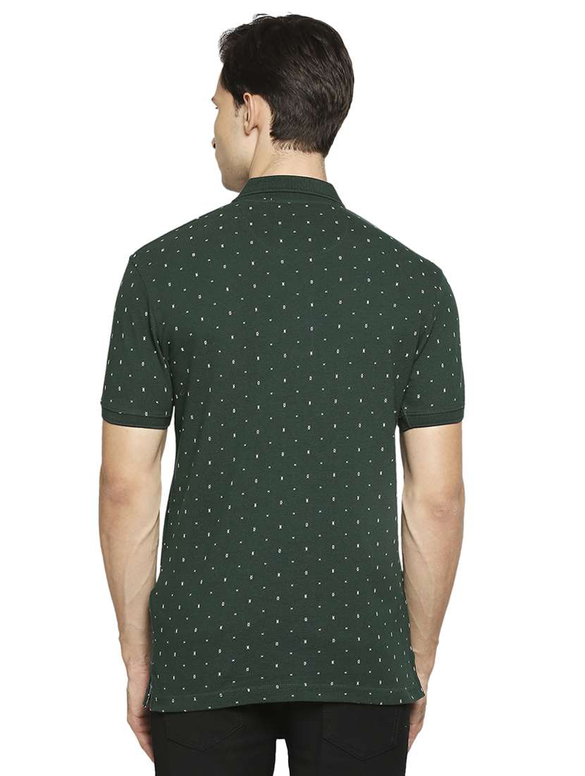 green printed polo t-shirt - 18329978 - Standard Image - 2