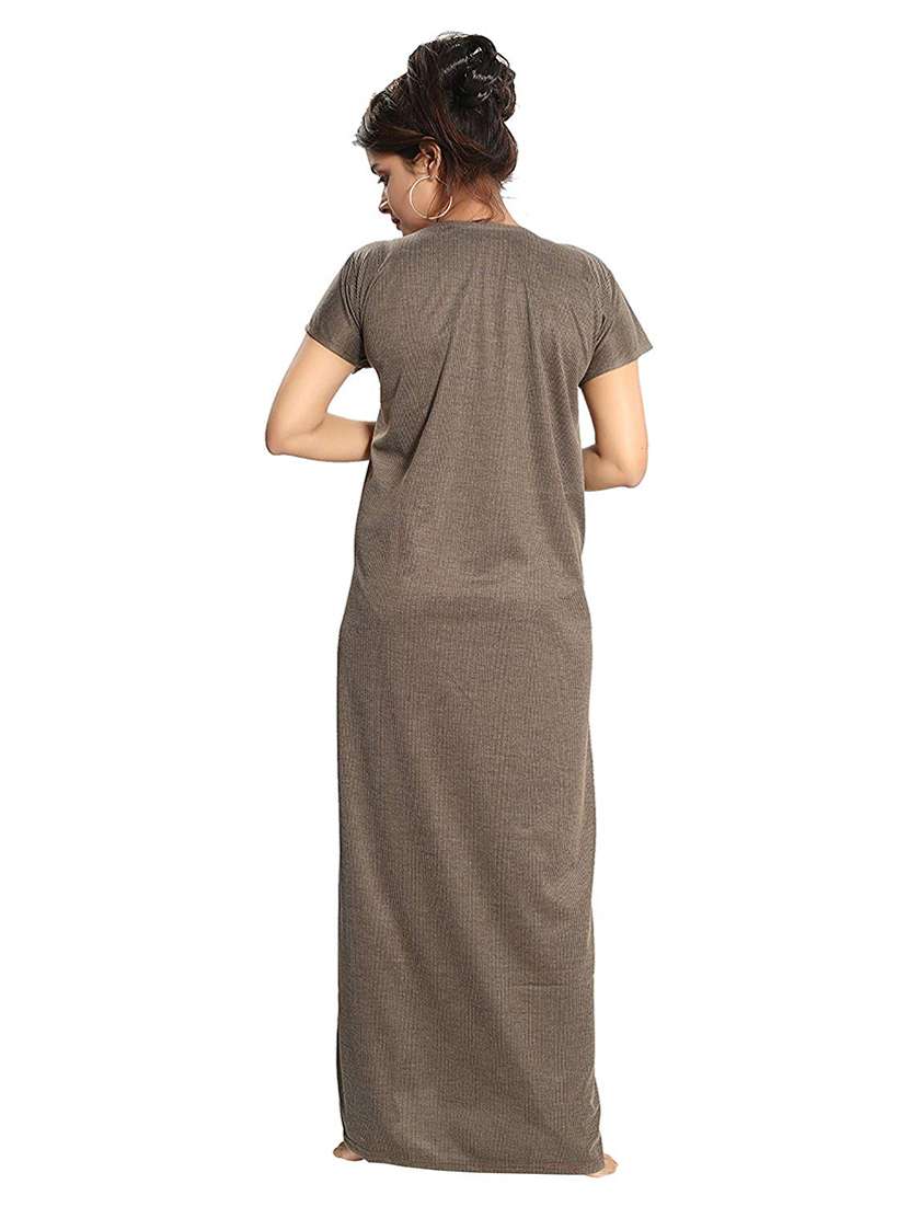 brown cotton maternity gown - 18330161 -  Standard Image - 2