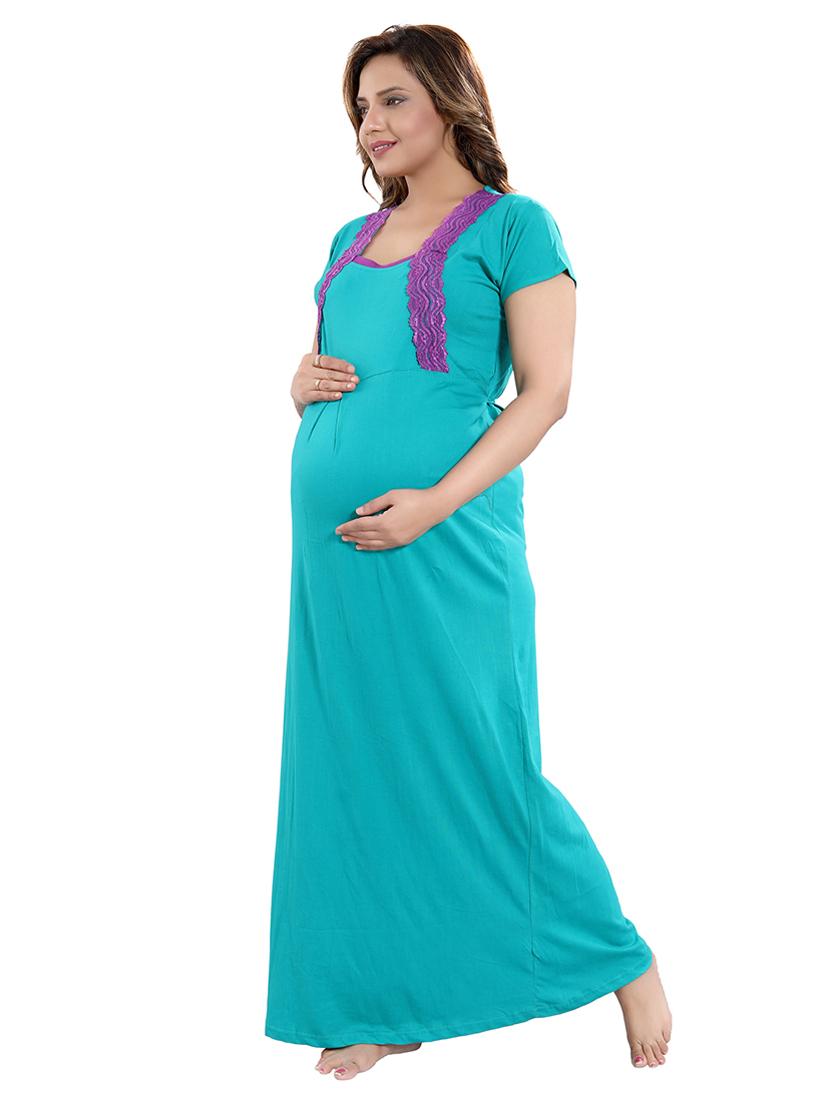 light blue cotton maternity wear - 18330172 - Standard Image - 2