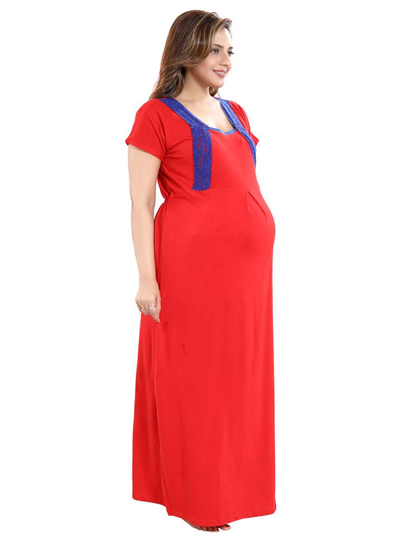 red cotton maternity wear - 18330173 -  Standard Image - 2