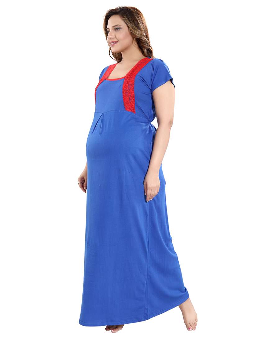 blue cotton maternity wear - 18330174 -  Standard Image - 2