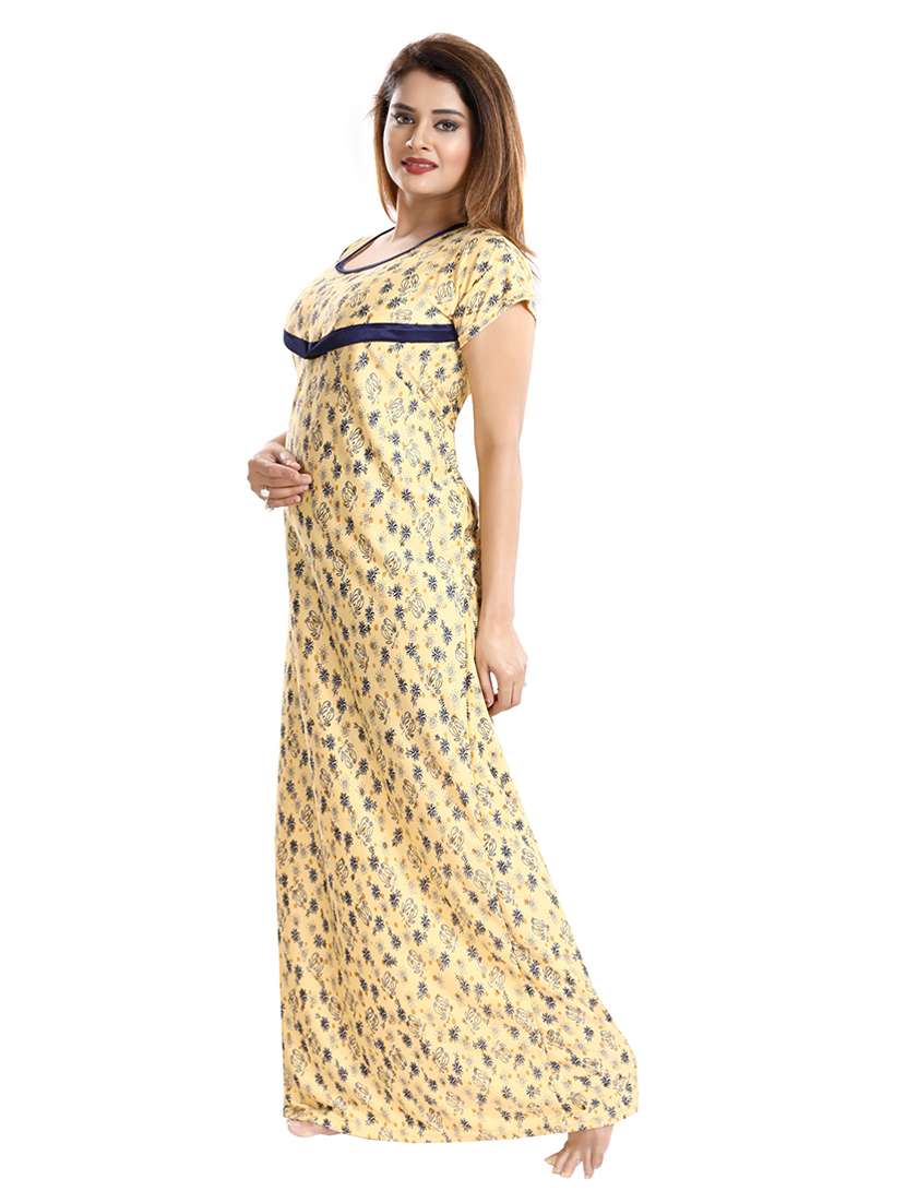 yellow satin maternity wear - 18330197 -  Standard Image - 2
