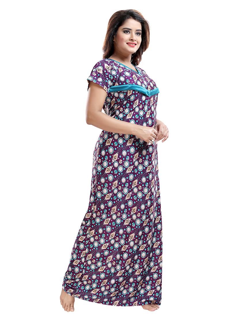 purple satin maternity wear - 18330202 - Standard Image - 2
