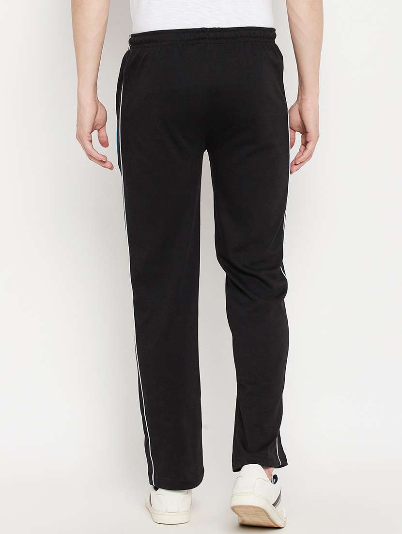 black solid  track pant - 18330395 -  Standard Image - 2