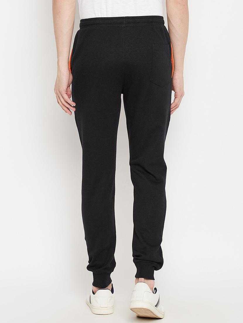 black solid joggers track pant - 18330396 - Standard Image - 2