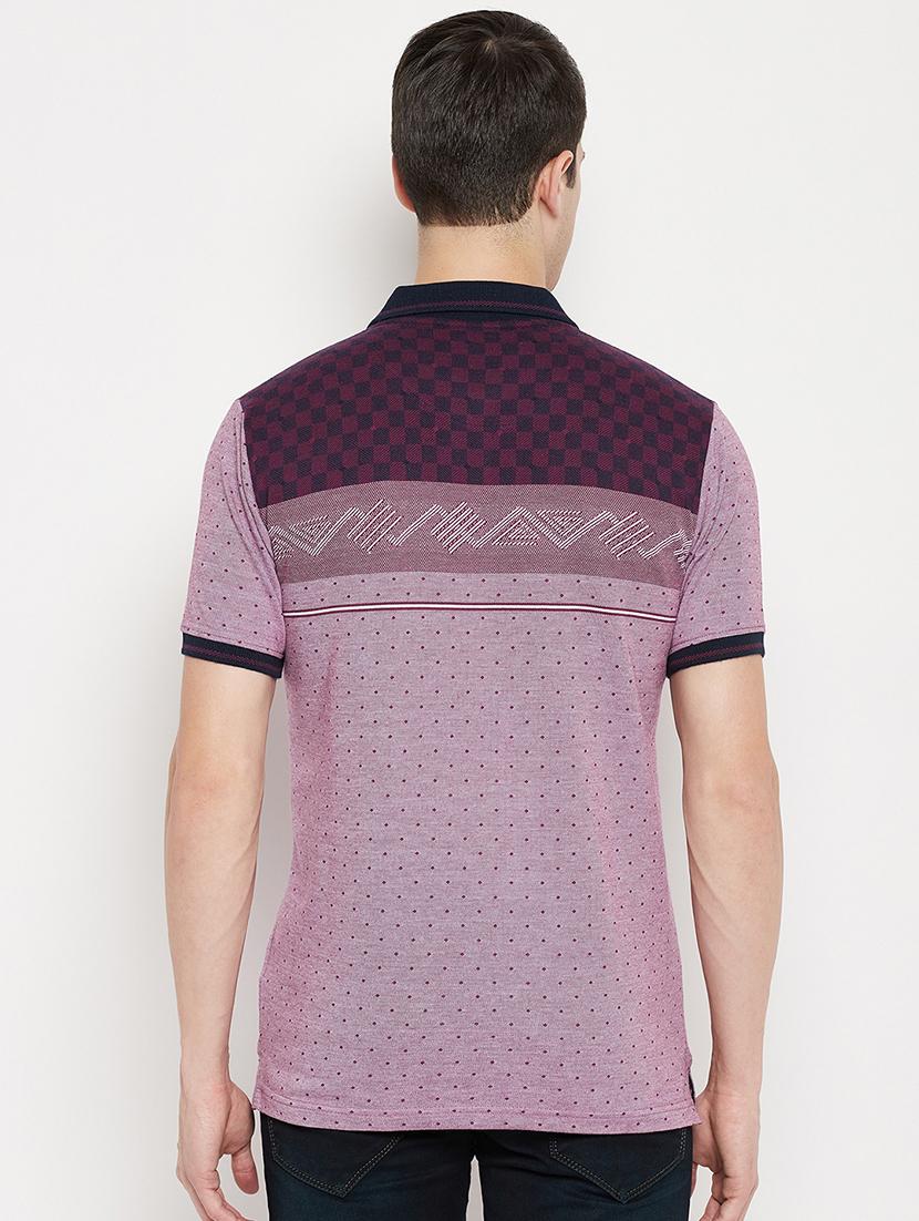 purple printed polo t-shirt - 18330408 - Standard Image - 2