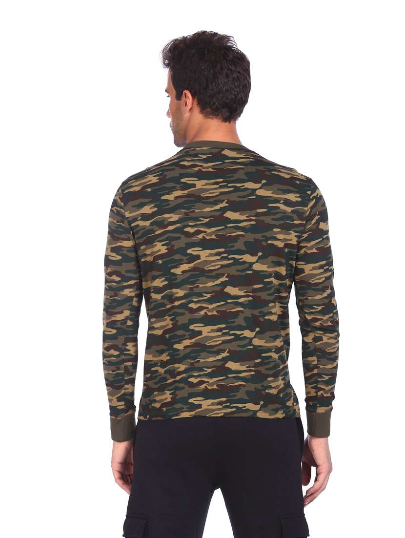 green camouflage printed t-shirt - 18332269 - Standard Image - 2