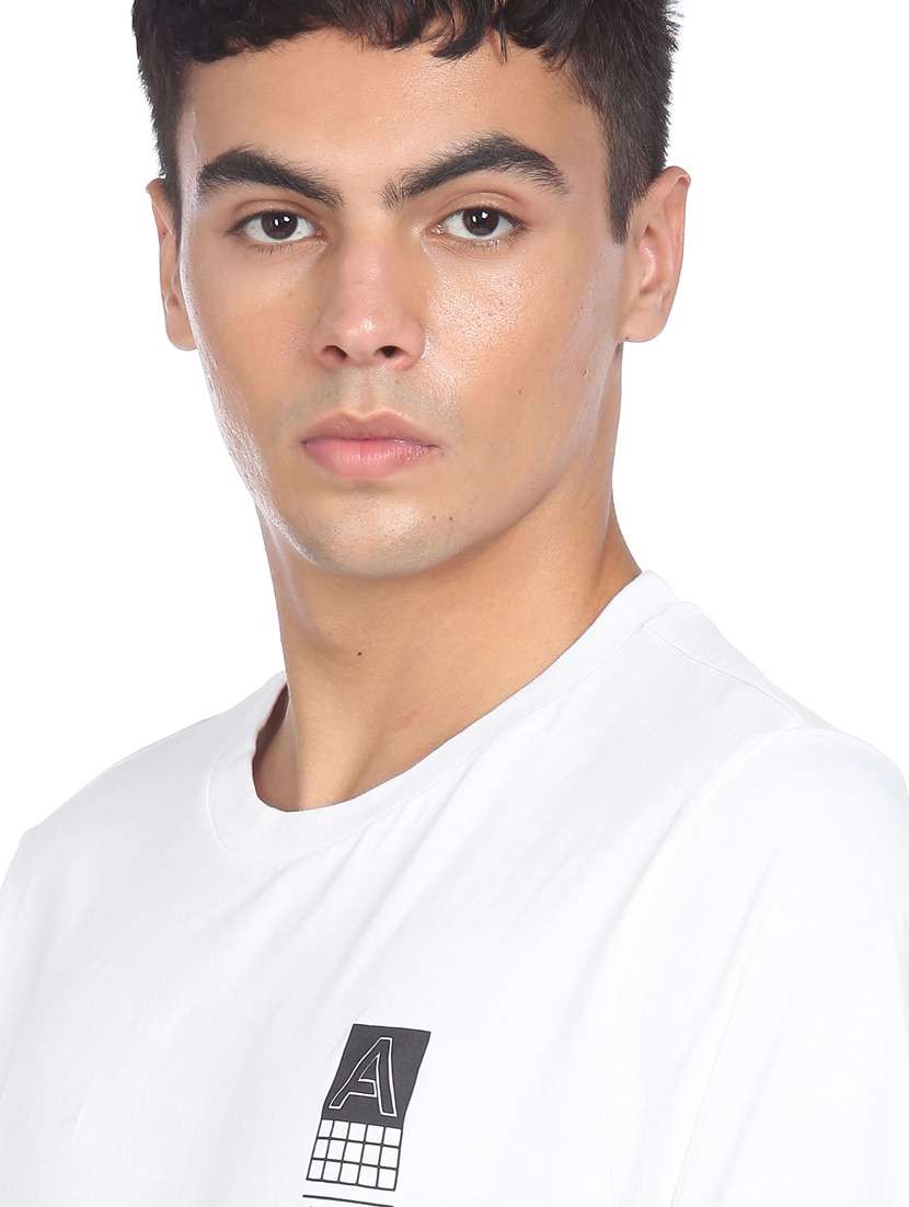 White Back Printed T Shirt