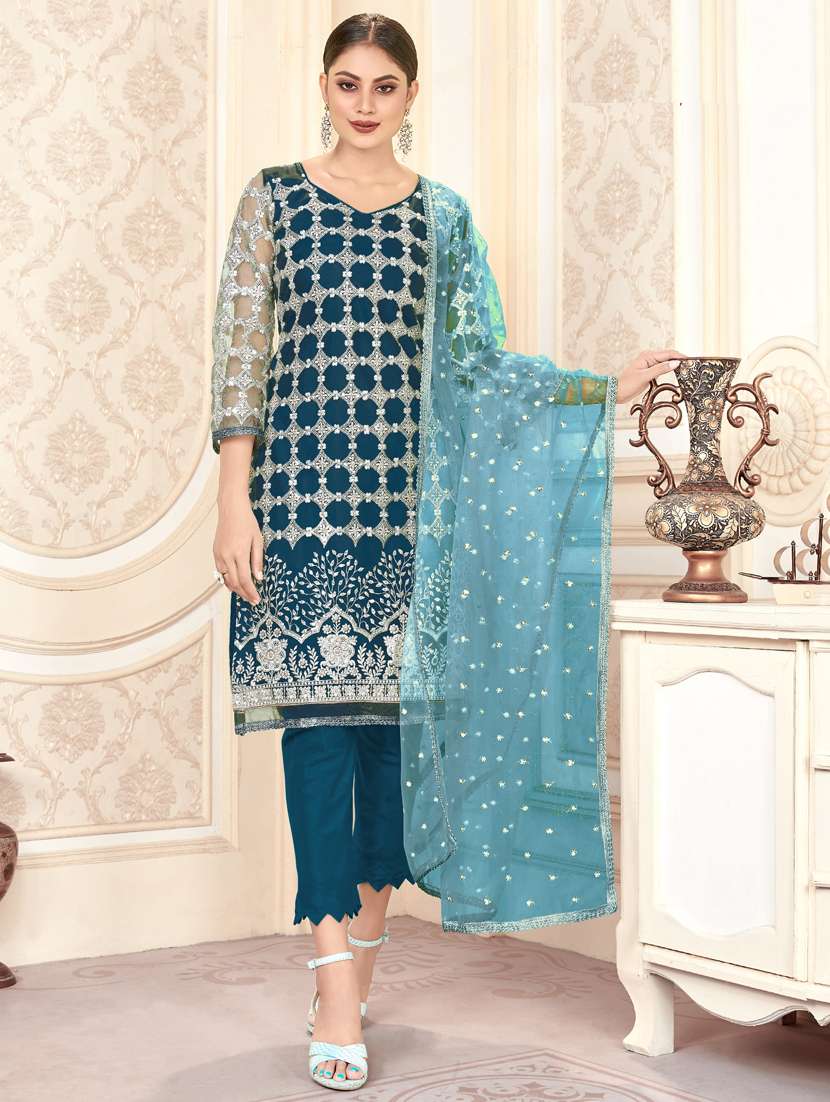 embroidered unstitched suit set