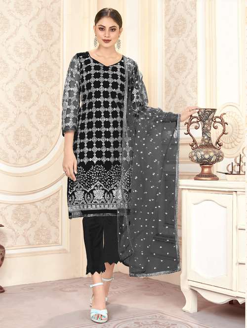 embroidered unstitched suit set - 18333349 -  Standard Image - 0
