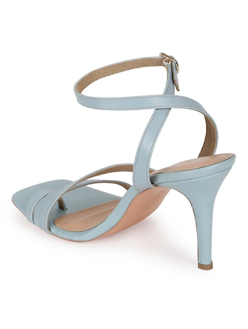 blue pu ankle strap sandals - 18333519 - Standard Image - 2