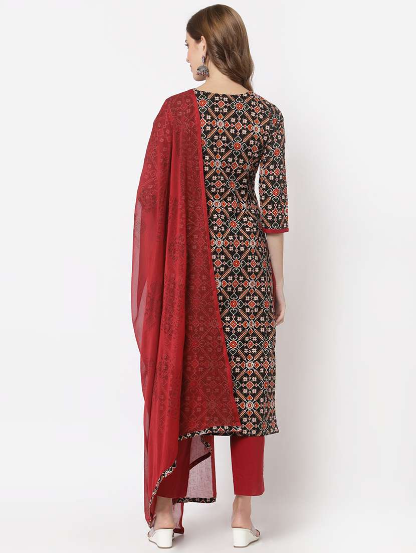 straight pant unstitched suit set - 18333566 - Standard Image - 2