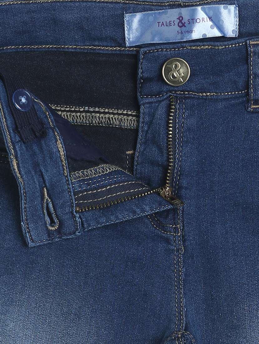 girls solid slim fit jeans - 18333791 -  Standard Image - 2