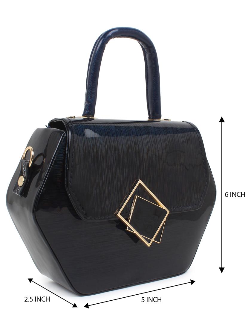 black solid regular sling bag - 18334491 - Standard Image - 7