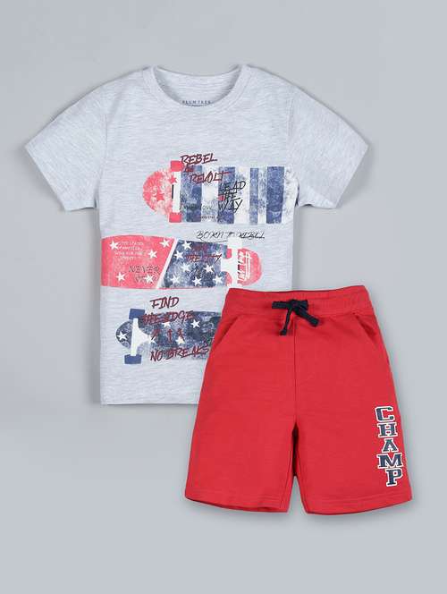boys printed shorts set - 18334610 - Standard Image - 0