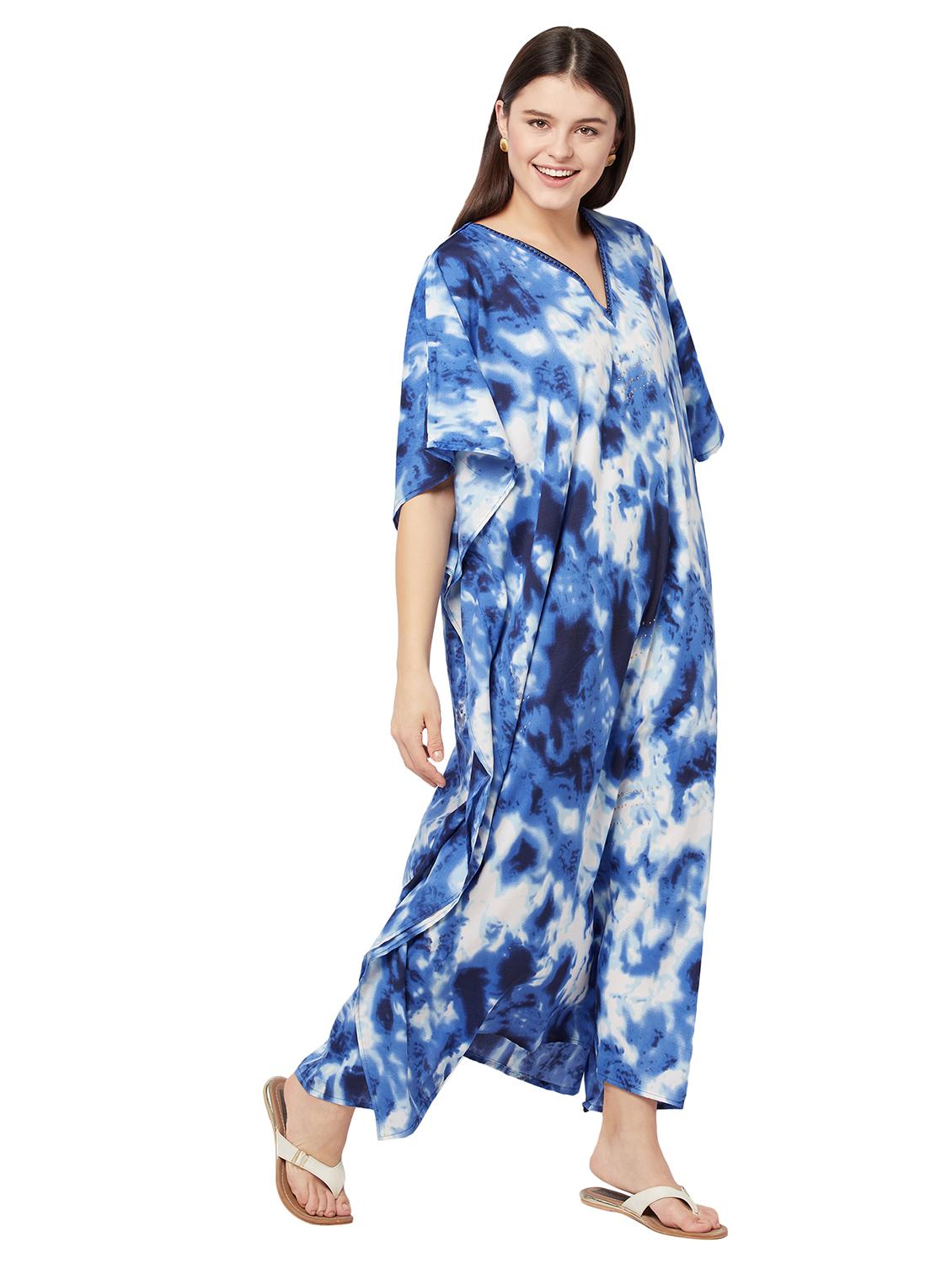 v-neck printed kaftan maxi dress - 18334784 - Standard Image - 2