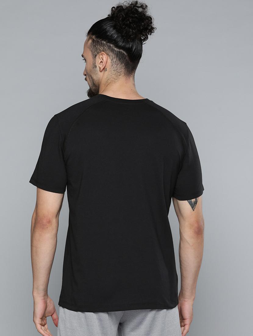 black chest print t-shirt - 18334850 - Standard Image - 2