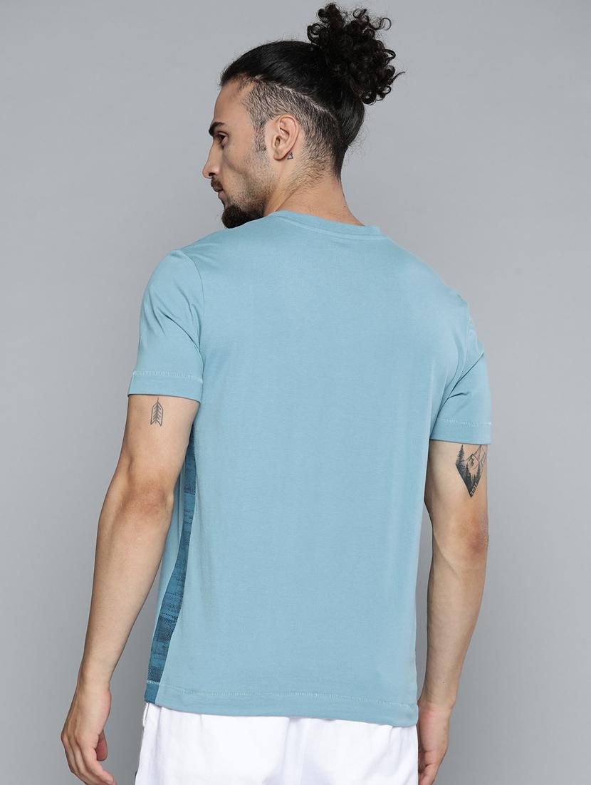 blue solid t-shirt - 18334851 - Standard Image - 2