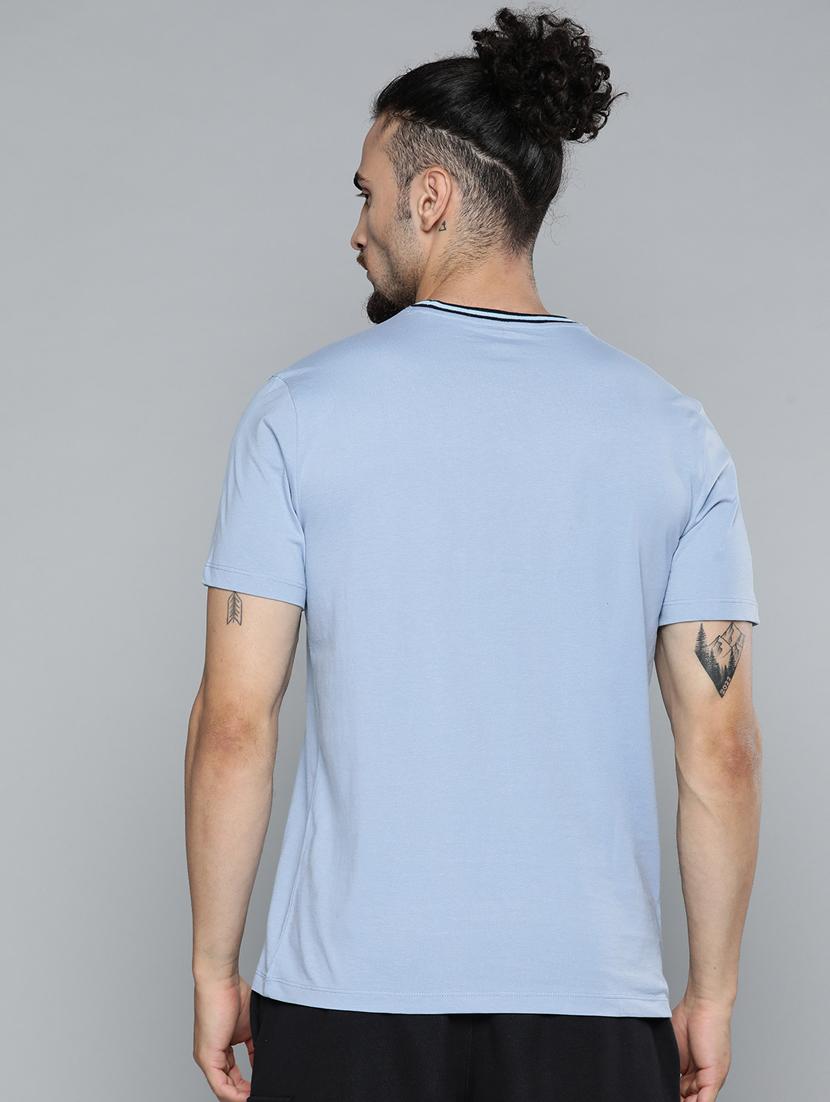 blue solid t-shirt - 18334854 - Standard Image - 2