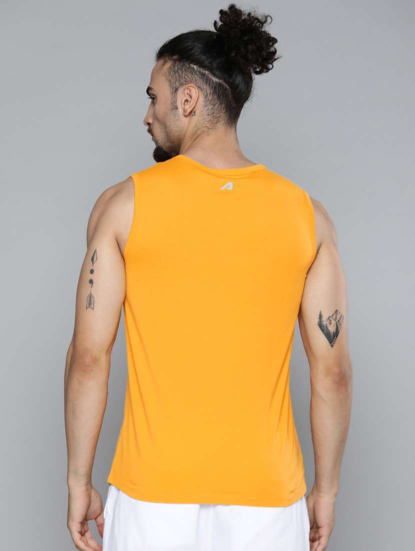 men yellow chest print t-shirt - 18334861 -  Standard Image - 2