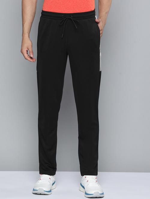 black solid  full length track pant - 18334885 -  Standard Image - 0