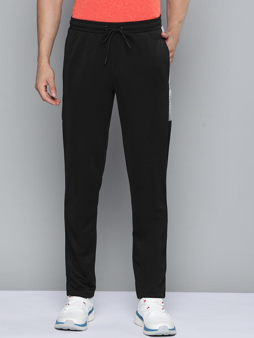 black solid  full length track pant - 18334885 -  Zoom Image - 0