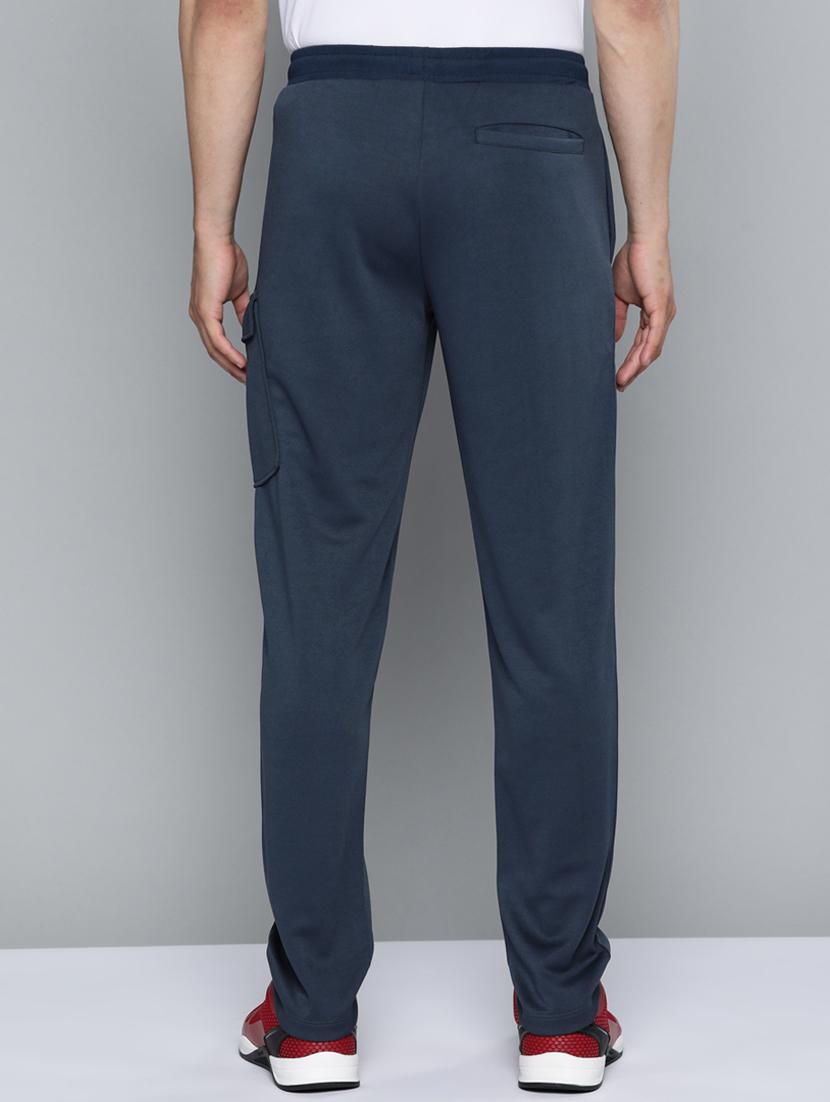 blue solid full length track pant - 18334886 - Standard Image - 2