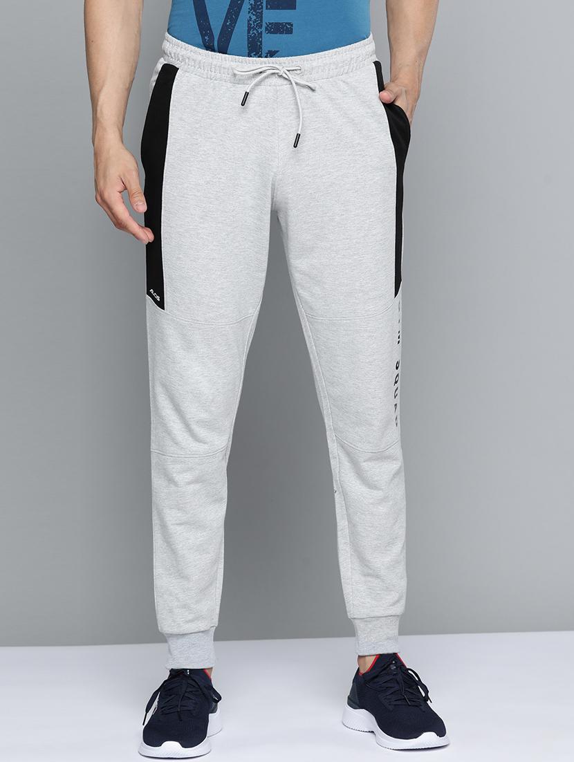 grey solid  full length track pant