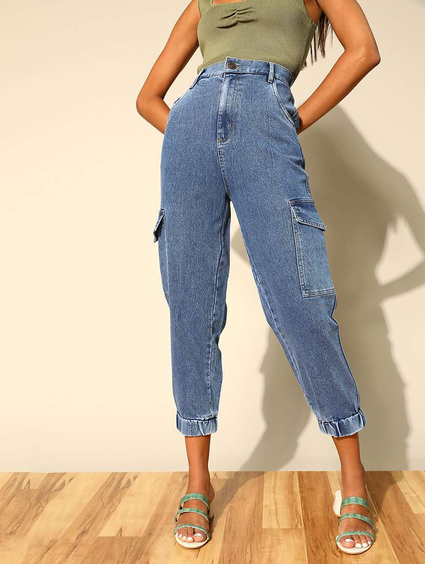 women's high rise solid cargo 