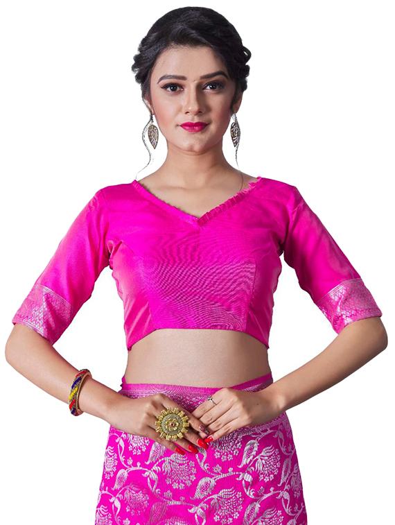 jacquard work banarasi saree with blouse - 18335707 - Standard Image - 2