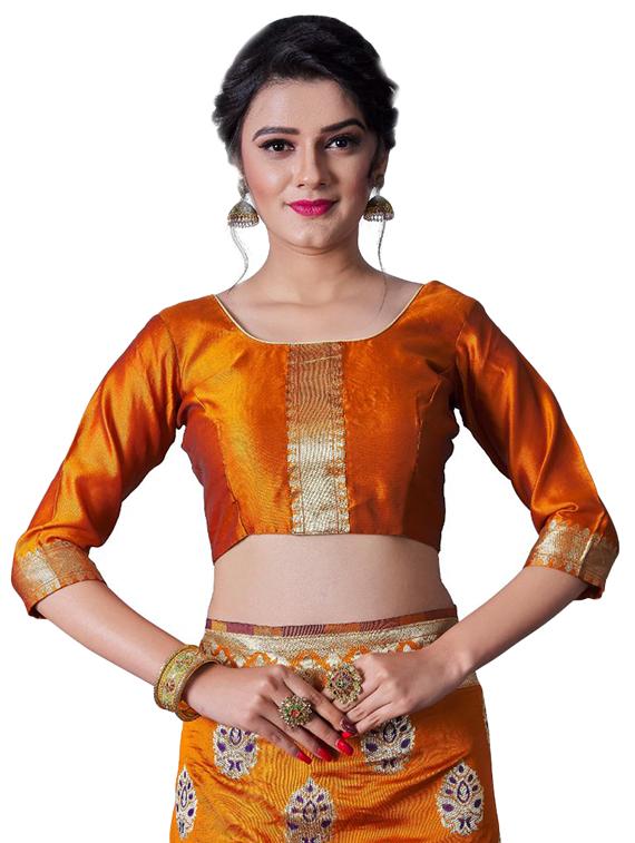 jacquard work banarasi saree with blouse - 18335727 - Standard Image - 2