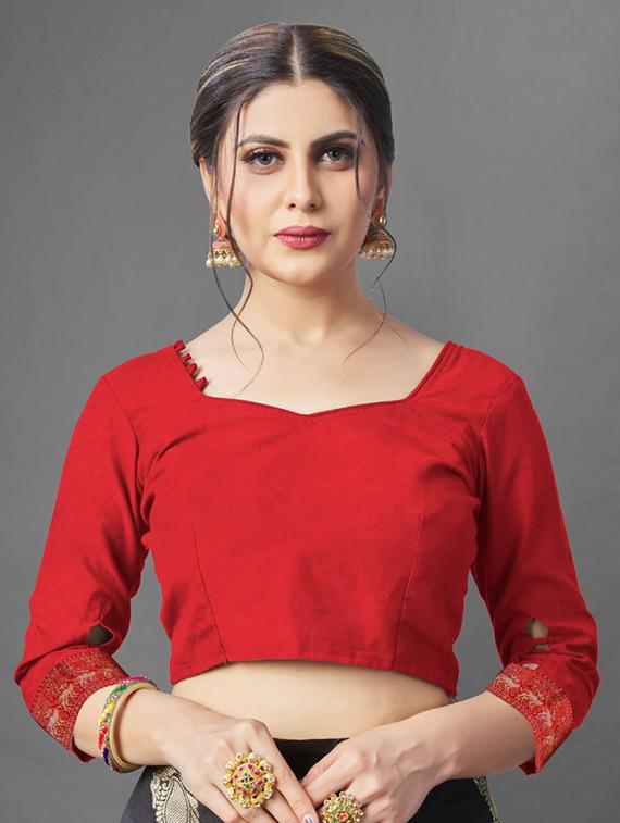 jacquard work banarasi saree with blouse - 18335740 - Standard Image - 2