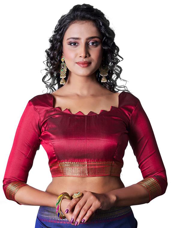 jacquard work banarasi saree with blouse - 18335745 - Standard Image - 2