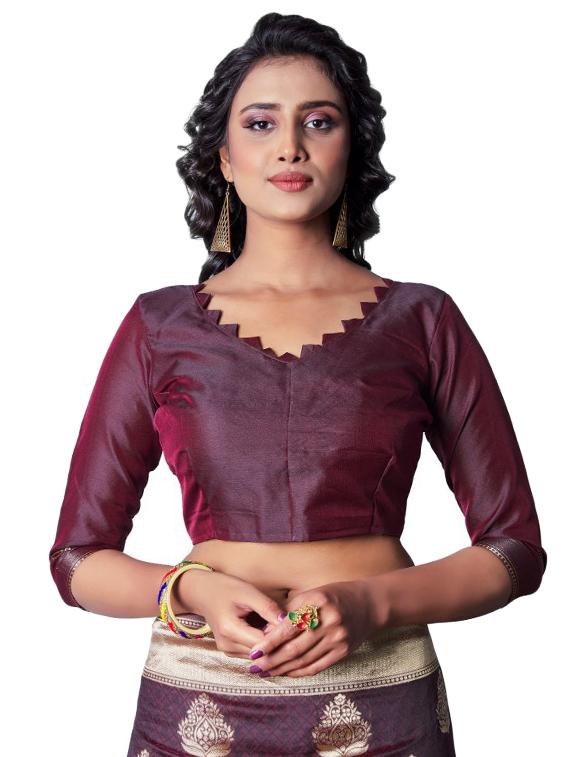 jacquard work banarasi saree with blouse - 18335752 - Standard Image - 2