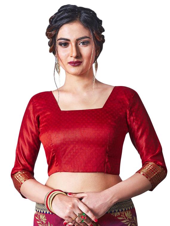 jacquard work banarasi saree with blouse - 18335762 - Standard Image - 2