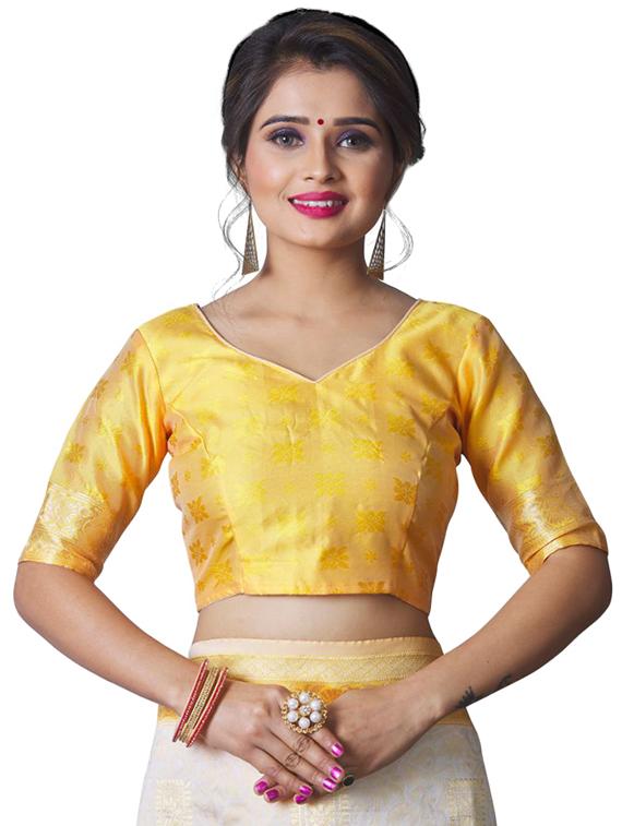 jacquard work banarasi saree with blouse - 18335764 - Standard Image - 2