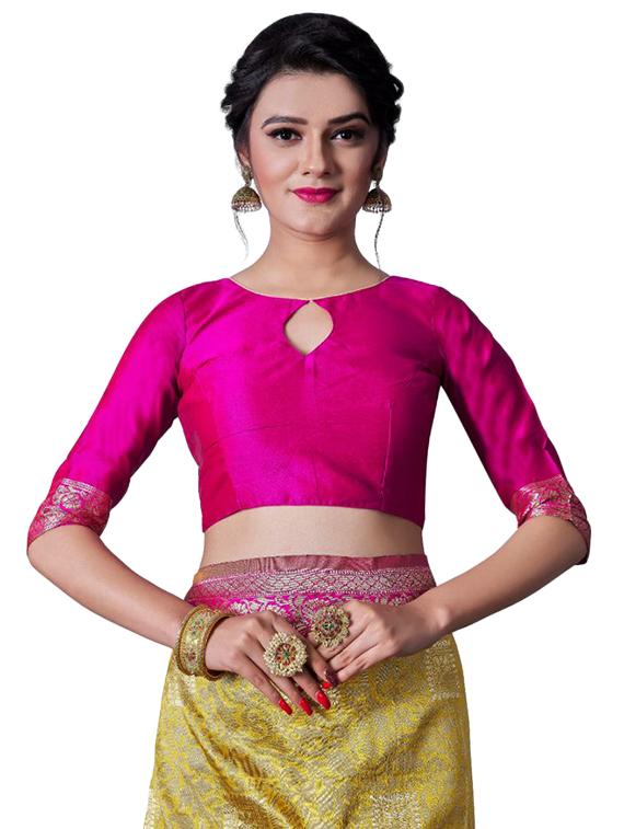 jacquard work banarasi saree with blouse - 18335765 - Standard Image - 2