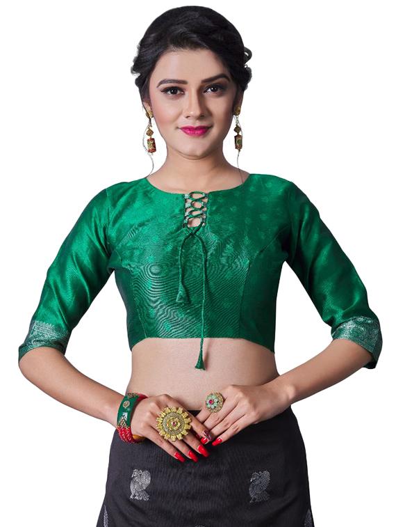 jacquard work banarasi saree with blouse - 18335772 - Standard Image - 2