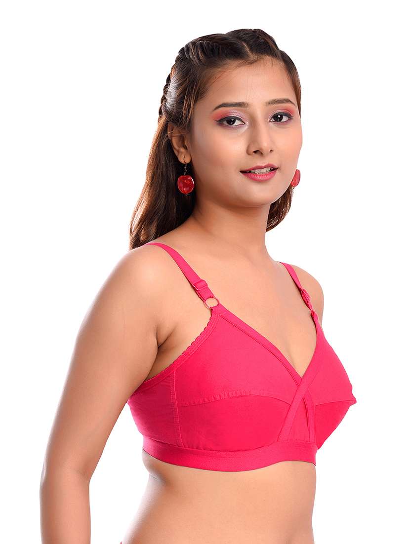 red solid regular bra - 18335802 - Standard Image - 2