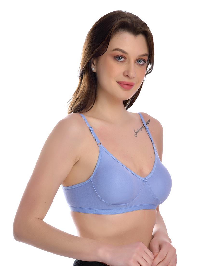light blue solid regular bra - 18335825 - Standard Image - 2
