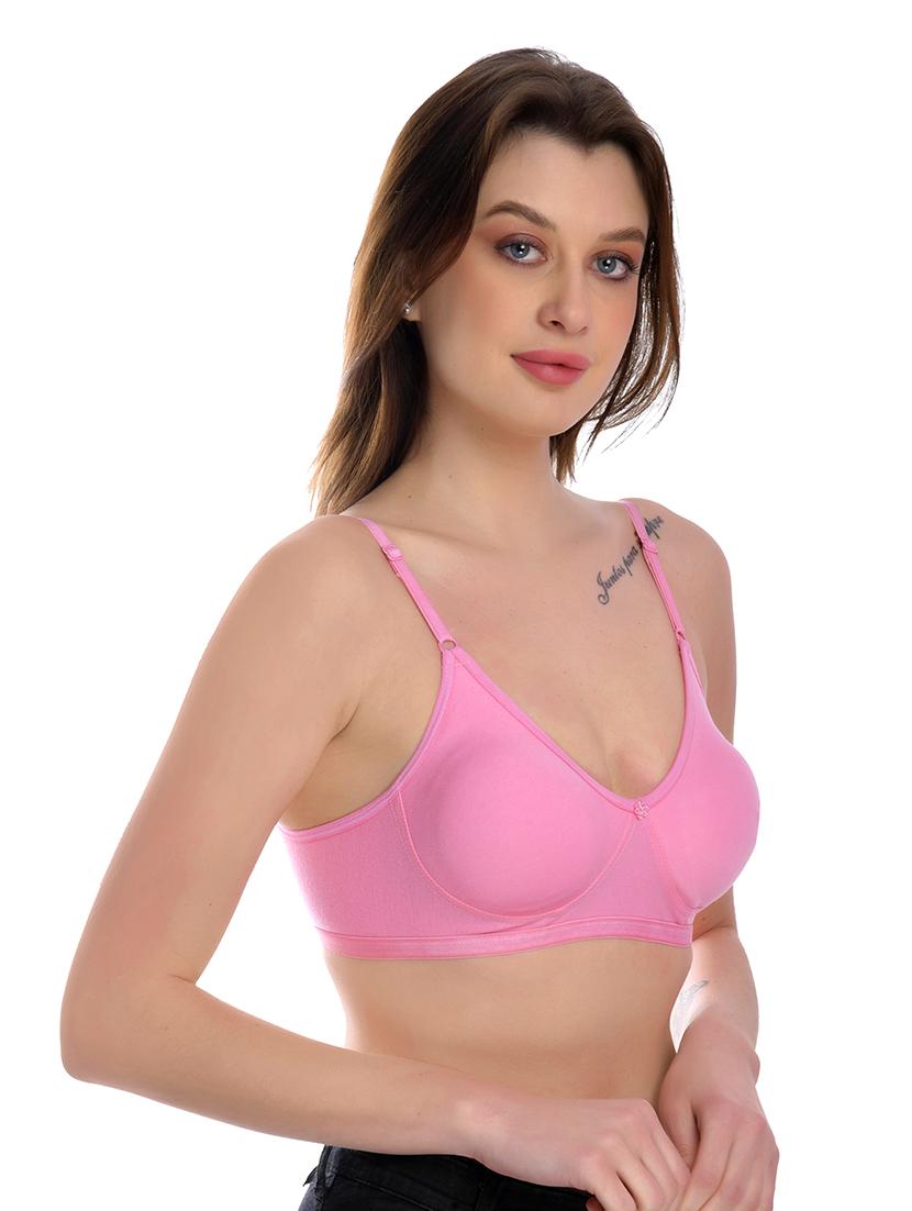 pink solid regular bra - 18335827 - Standard Image - 2