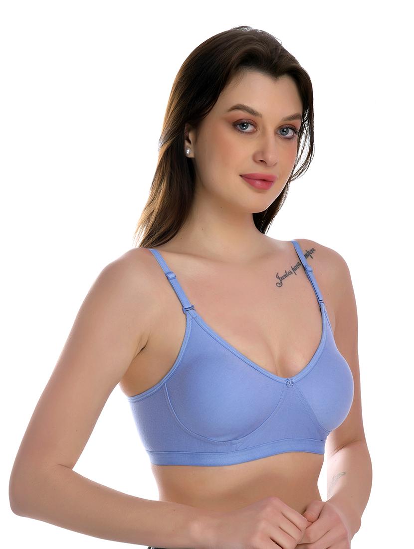 light blue solid regular bra - 18335831 - Standard Image - 2