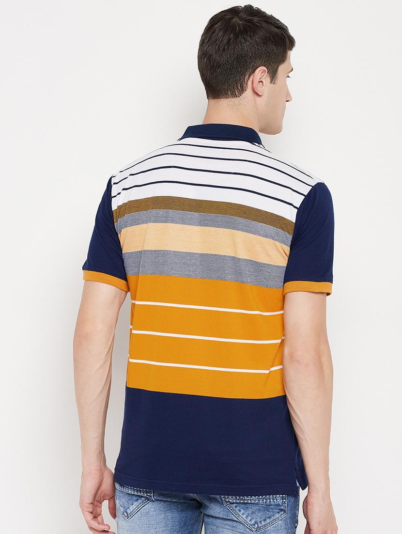 yellow striped polo t-shirt - 18335893 - Standard Image - 2